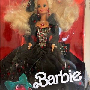 Mattel Barbie Doll with Black and Red Dress
